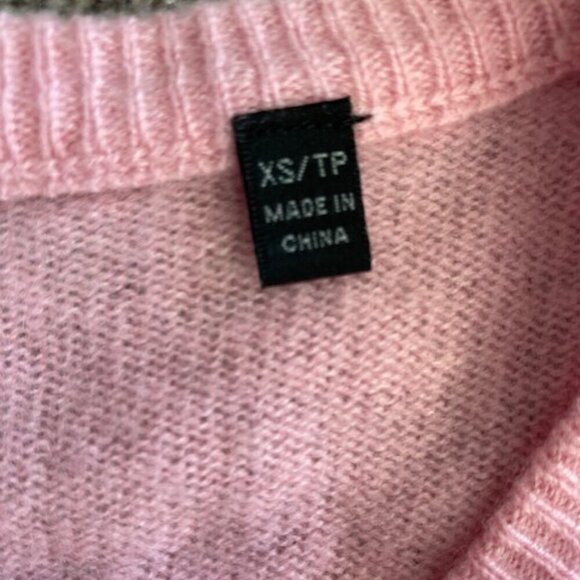 ATM Anthony Thomas Melillo Pink Colorblock Cashmere Sweater XS - Picture 15 of 16